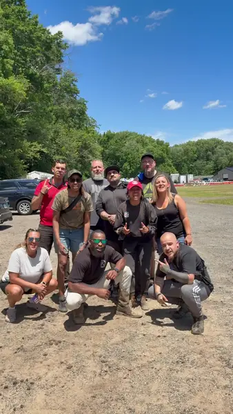 ATV group riding through the woods at NJ ATV Rentals
