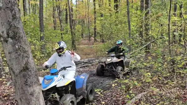 Guided ATV tour through the forest at NJ ATV Rentals